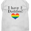 I Have Two Daddies Rainbow Heart Pride Pet T-Shirt