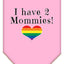 I Have 2 Mommies Rainbow Heart Pride Pet Bandana Size Small