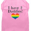 I Have Two Daddies Rainbow Heart Pride Pet T-Shirt Size MD