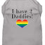 I Have Two Daddies Rainbow Heart Pride Pet T-Shirt Size LG