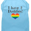 I Have Two Daddies Rainbow Heart Pride Pet T-Shirt Size XXL