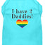 I Have Two Daddies Rainbow Heart Pride Pet T-Shirt Size XS