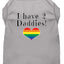 I Have Two Daddies Rainbow Heart Pride Pet T-Shirt Size XS