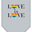 Love Is Love Rainbow Heart Pride Pet Bandana Color Grey