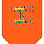 Love Is Love Rainbow Heart Pride Pet Bandana Color Orange