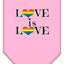 Love Is Love Rainbow Heart Pride Pet Bandana Color Light Pink
