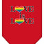 Love Is Love Rainbow Heart Pride Pet Bandana Color Red