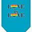 Love Is Love Rainbow Heart Pride Pet Bandana Color Turquoise