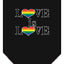 Love Is Love Rainbow Heart Pride Pet Bandana Color Black
