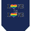 Love Is Love Rainbow Heart Pride Pet Bandana Color Navy