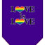 Love Is Love Rainbow Heart Pride Pet Bandana Color Purple