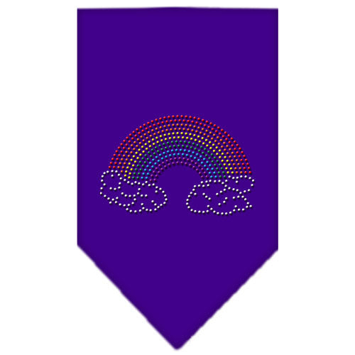 Rainbow Rhinestone Pride Pet Bandana Color Purple