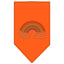 Rainbow Rhinestone Pride Pet Bandana Color Orange