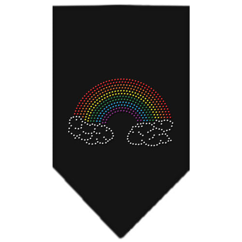 Rainbow Rhinestone Pride Pet Bandana Color Black