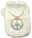 Rainbow Rhinestone Peace Sign Dog Hoodies