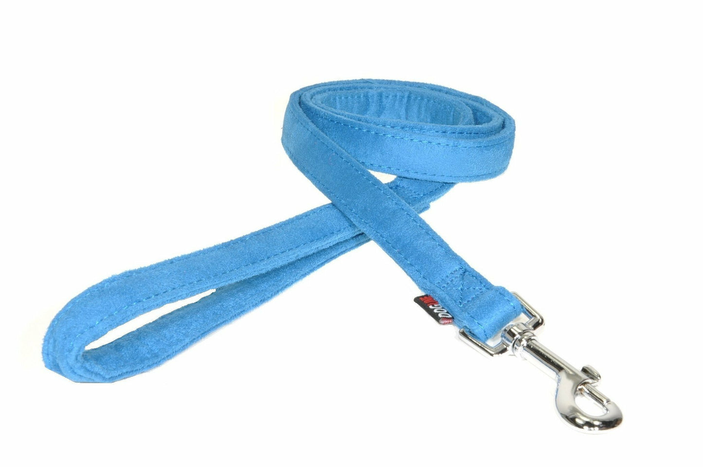 Dogline Comfort Microfiber Flat Leash W 5/8" - L 6' Color Blue