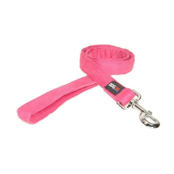 Dogline Comfort Microfiber Flat Leash W 5/8" - L 6' Color Pink