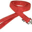 Dogline Comfort Microfiber Flat Leash W 5/8" - L 6' Color Red