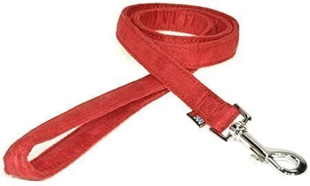 Dogline Comfort Microfiber Flat Leash W 5/8" - L 6' Color Red