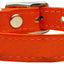 Plain Leather Dog Collar Color Orange