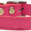 Plain Leather Dog Collar Color Pink