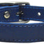 Plain Leather Dog Collar Color Blue