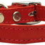 Plain Leather Dog Collar Color Red
