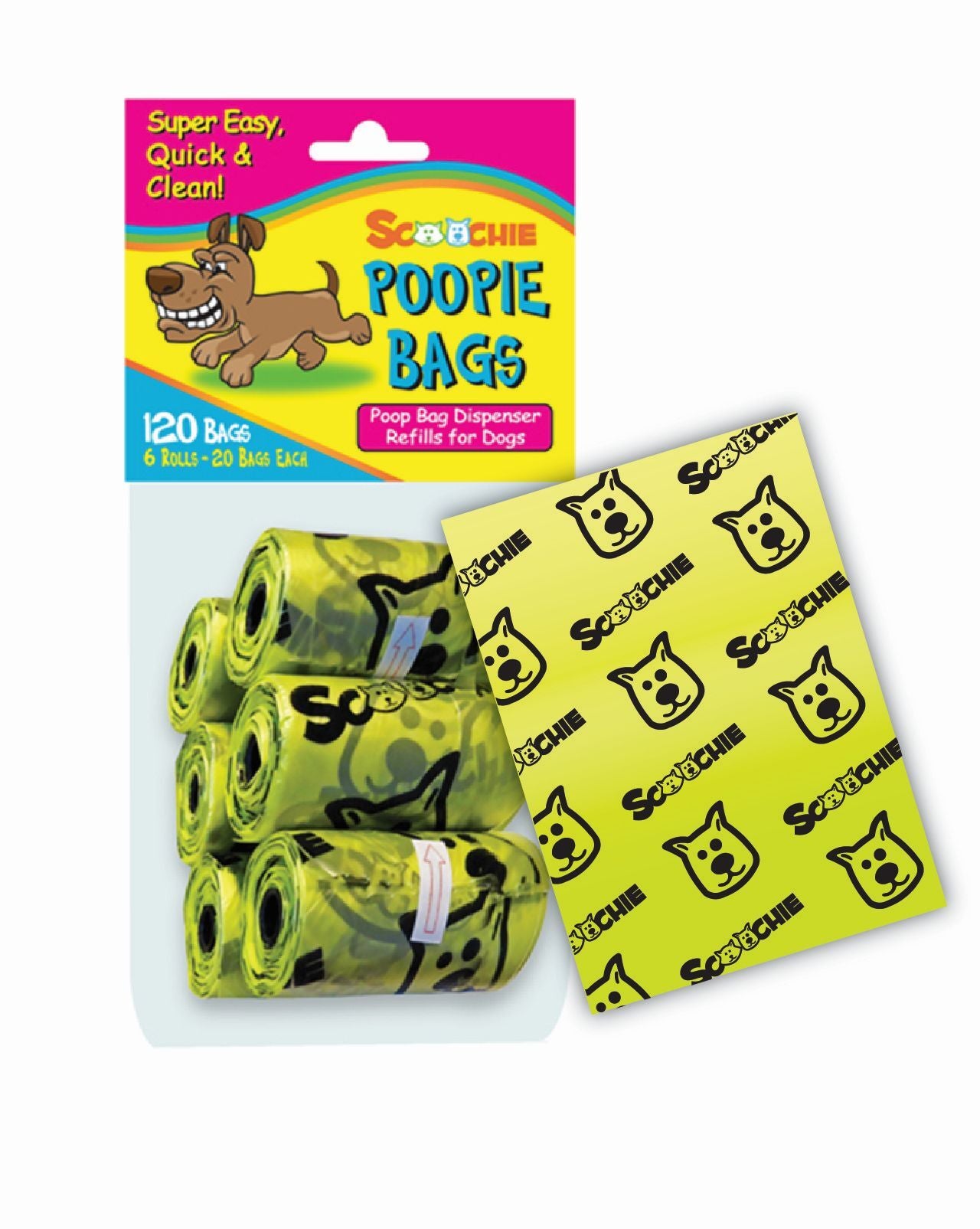 Scoochie Poopie Bags For Dogs Size 6 Rolls