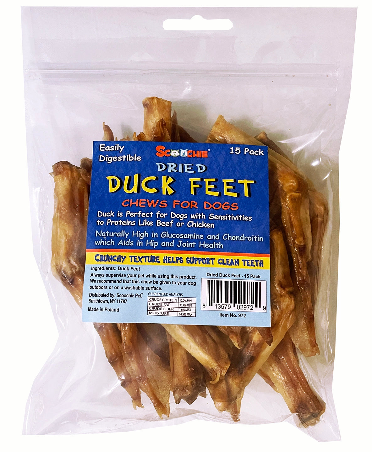Dried Duck Feet | 15 Pack | Dog Chew