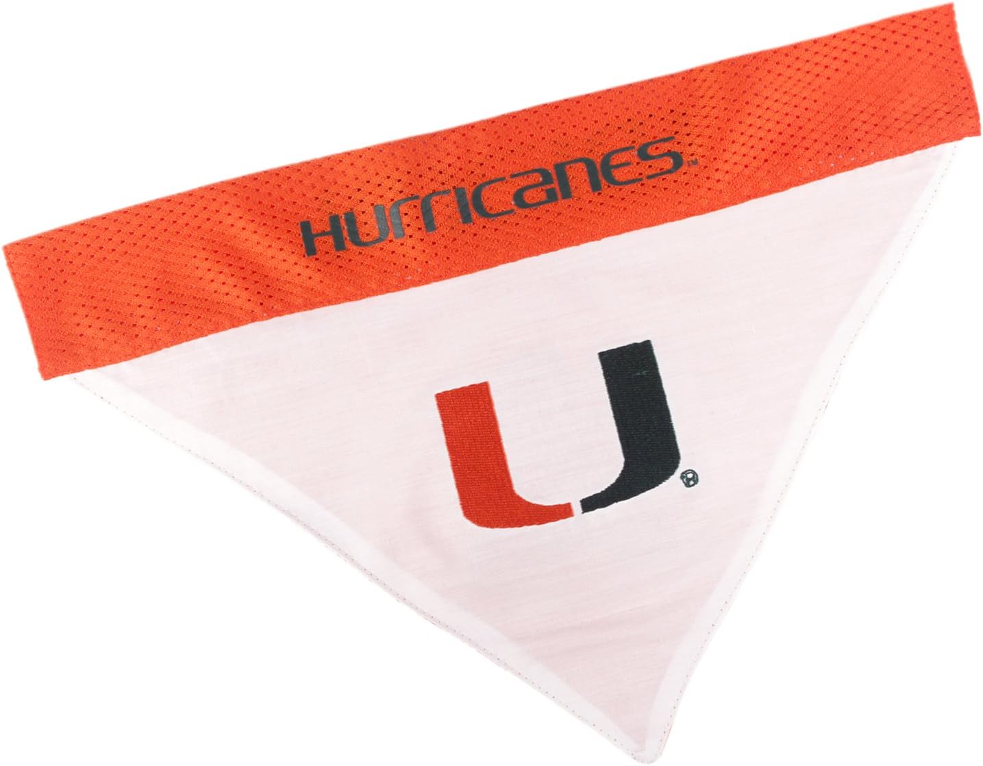 NCAA U Of Miami Reversible Bandana For Dogs