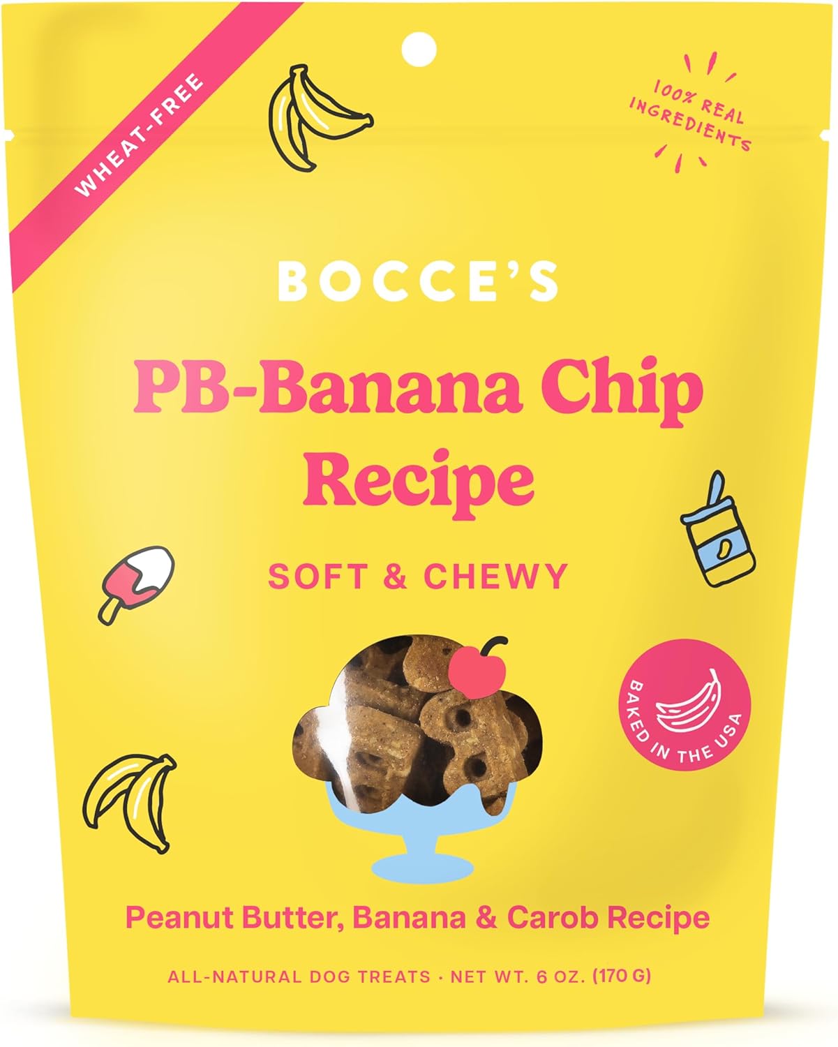 Bocce's PB-Banana Chip Recipe - Soft & Chewy