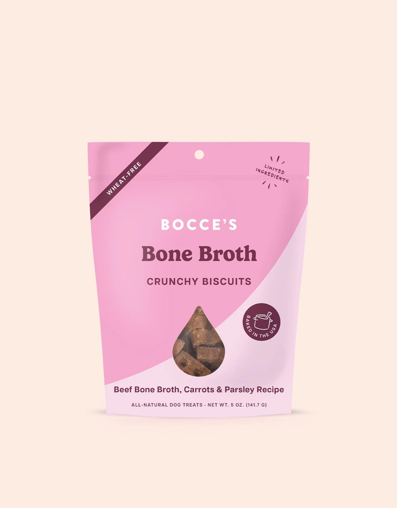 Bocce's Bakery Bone Broth Biscuits Dog Treats 5oz