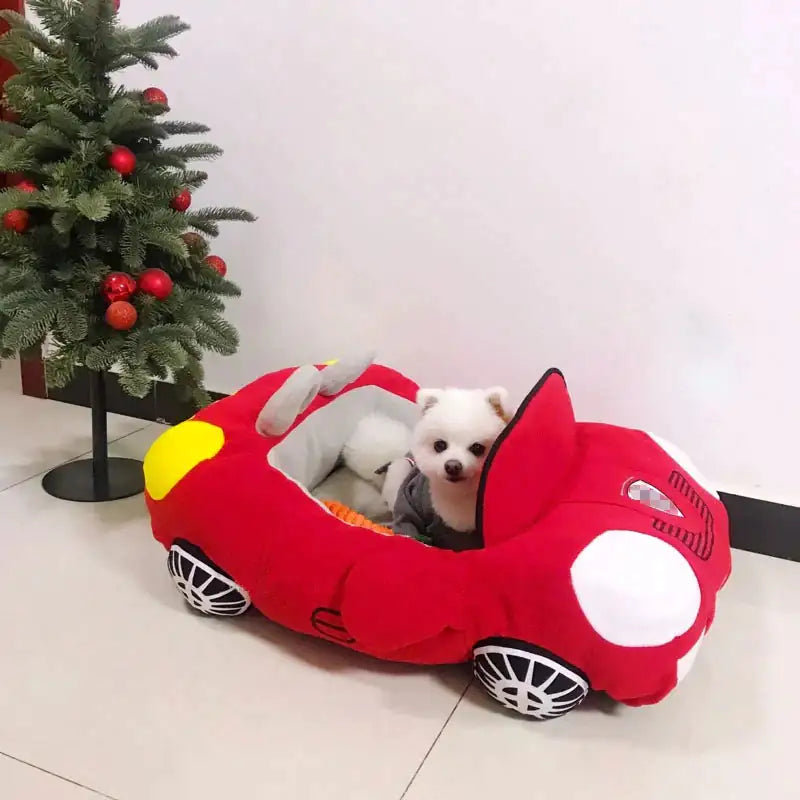 Red Furrari Car Dog Bed