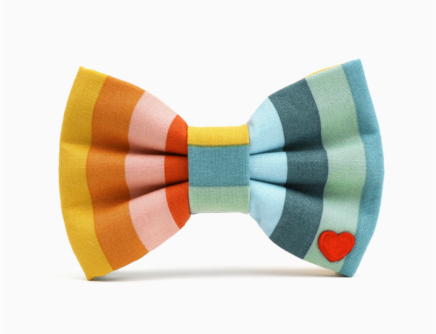 Multi-Color Striped Dog Bow Tie
