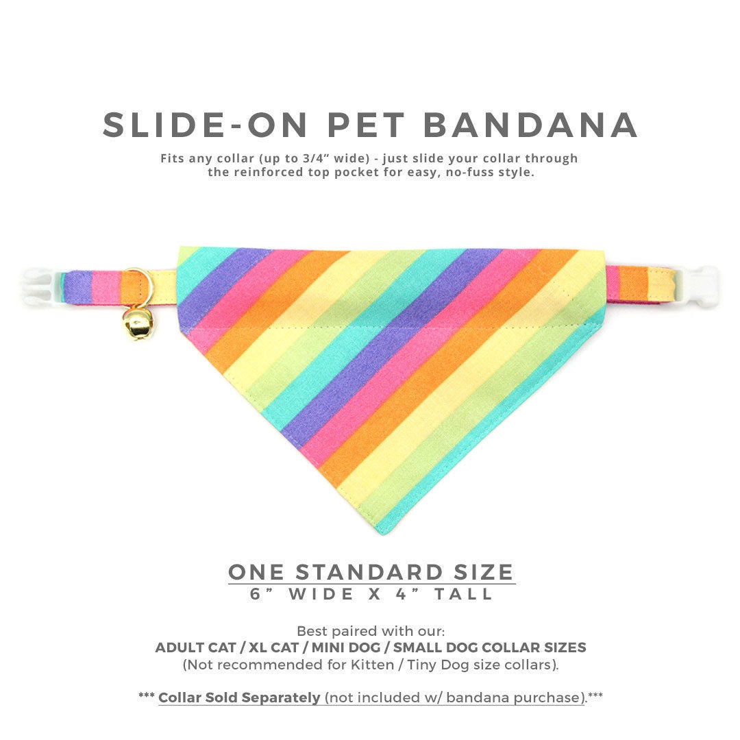 Pastel Rainbow - Bandana For Cat + Small Dog