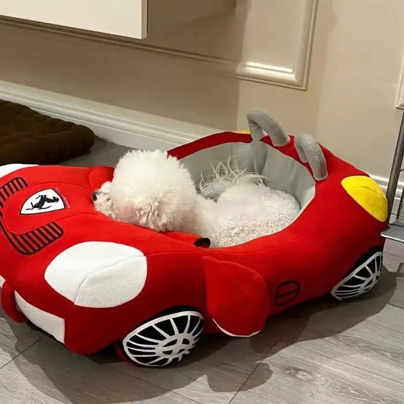 Red Furrari Car Dog Bed